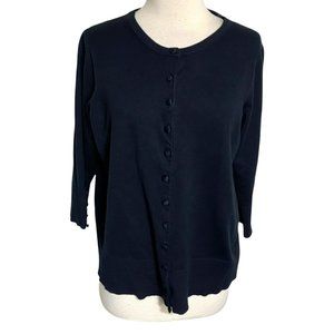 Premise 1X black 3/4 sleeve cardigan